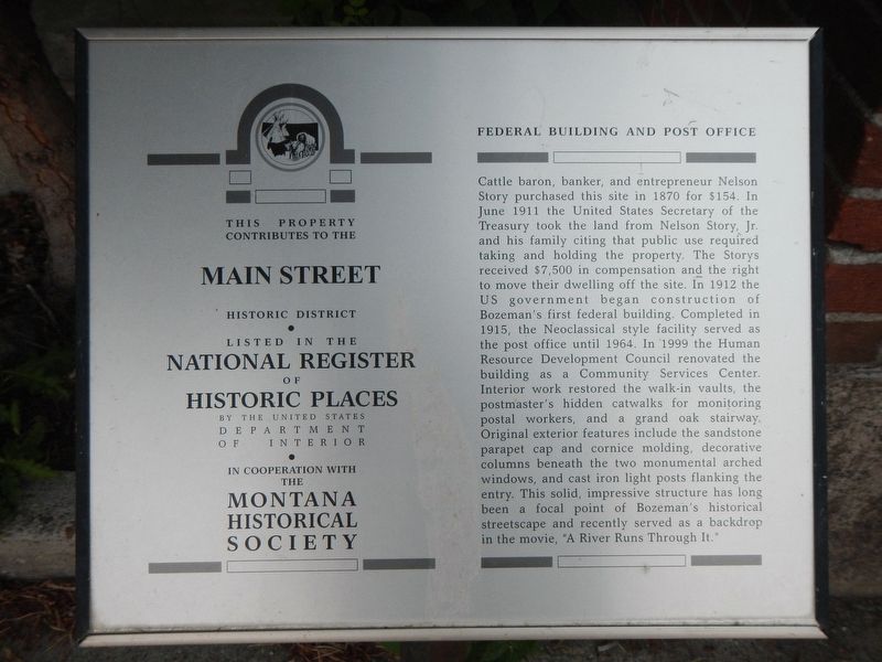 Federal Building and Post Office Marker image. Click for full size.