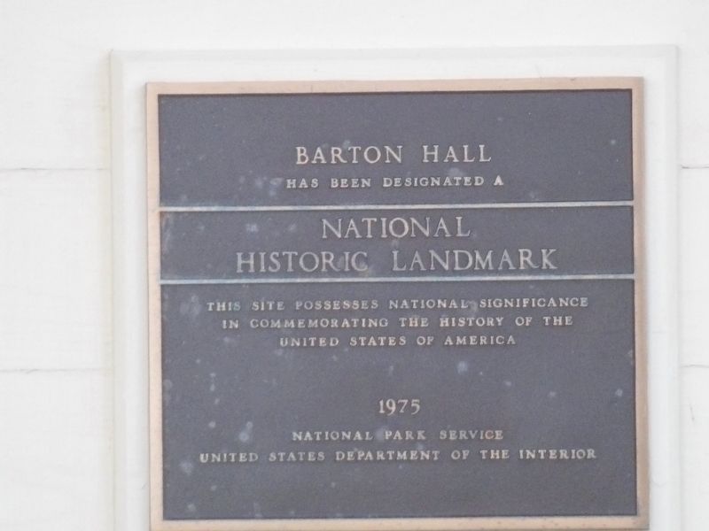 Barton Hall Marker image. Click for full size.