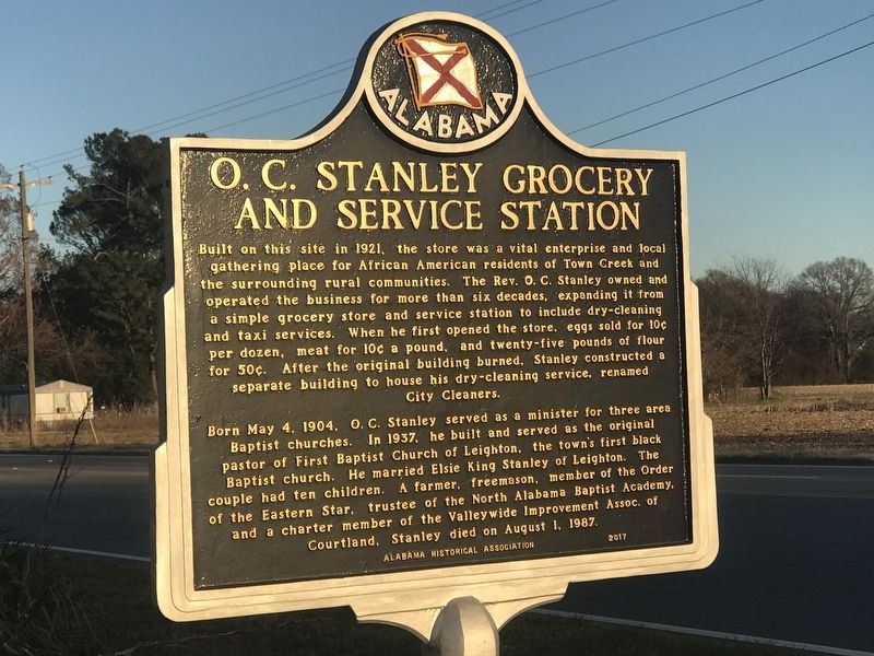 O.C. Stanley Grocery and Service Station Marker image. Click for full size.