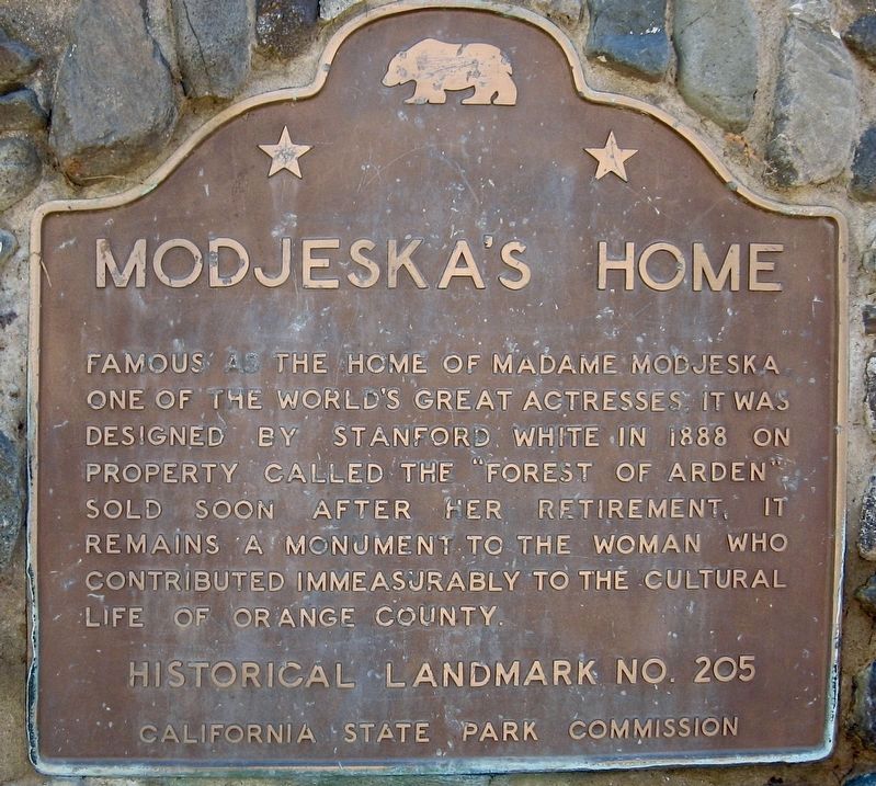Modjeska's Home Marker image. Click for full size.