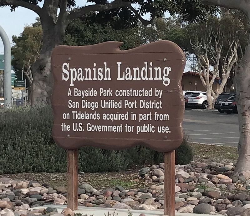Spanish Landing Entrance Sign image. Click for full size.