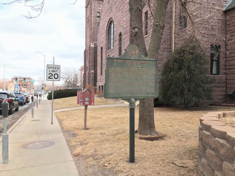First Congregational Church Marker, from the west image. Click for full size.