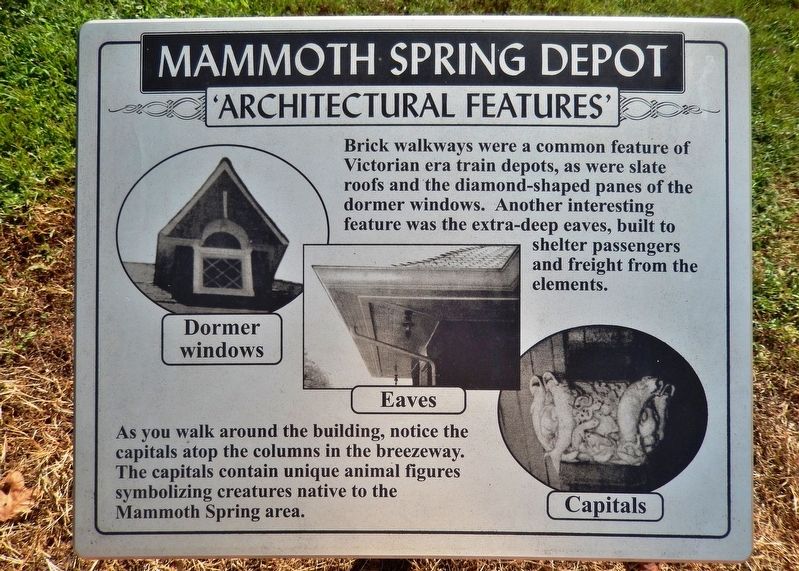 Mammoth Spring Depot Marker image. Click for full size.