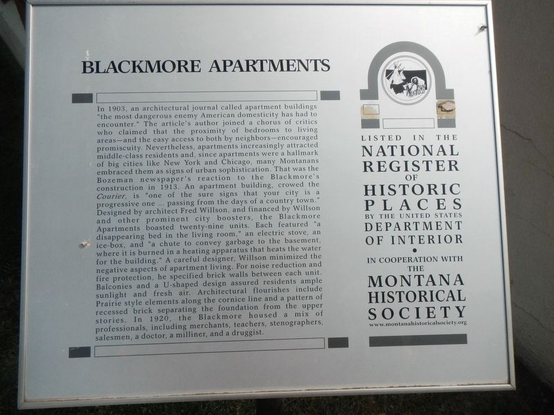 Blackmore Apartments Marker image. Click for full size.