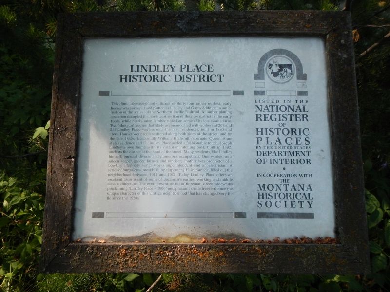 Lindley Place Historic District Marker image. Click for full size.