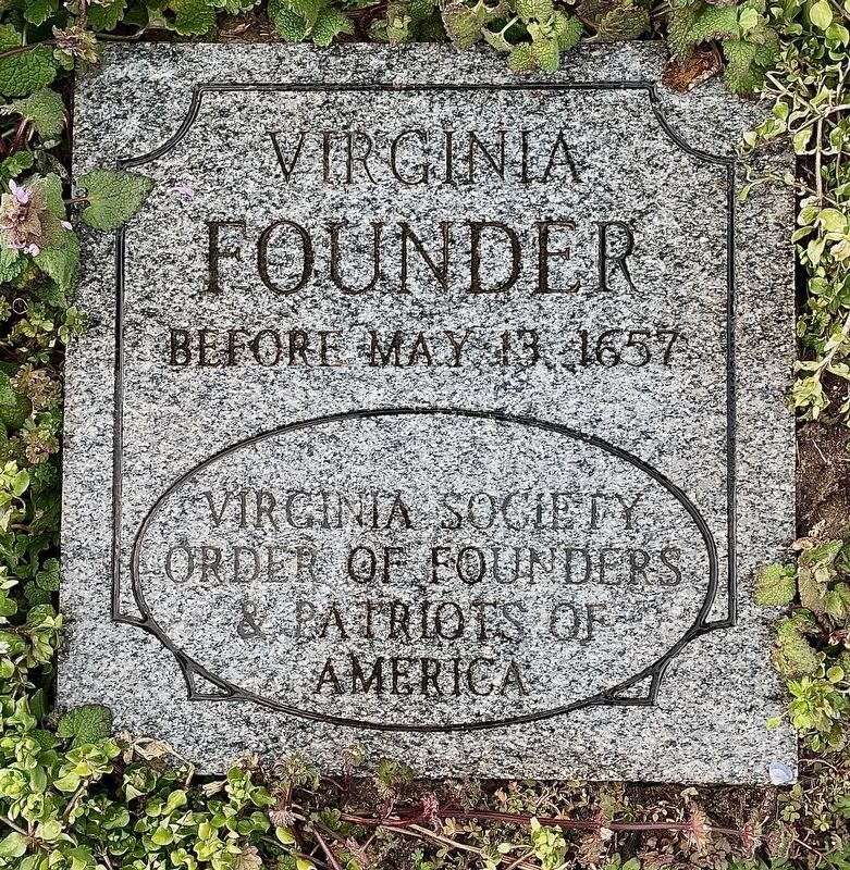 Virginia Founder before May 13, 1657 image. Click for full size.