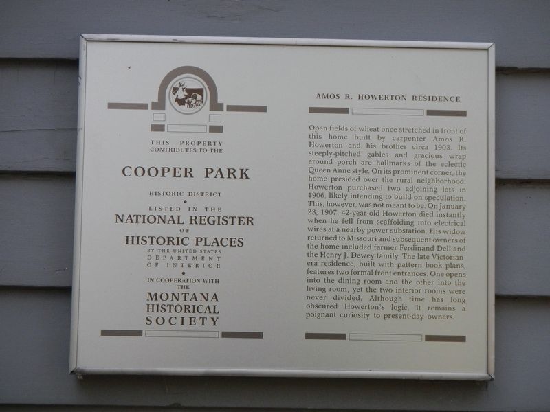 Amos R. Howerton Residence Marker image. Click for full size.