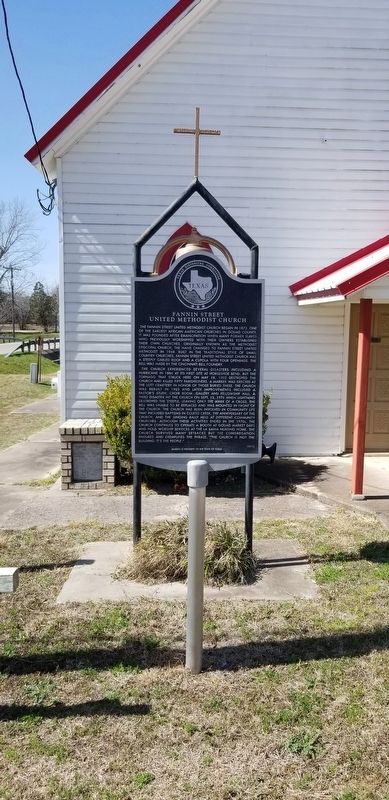 The Fannin Street United Methodist Church and Marker image. Click for full size.