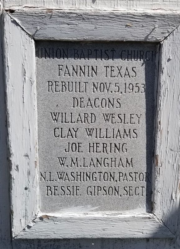 2nd marker on the left corner of the Union Missionary Baptist Church image. Click for full size.