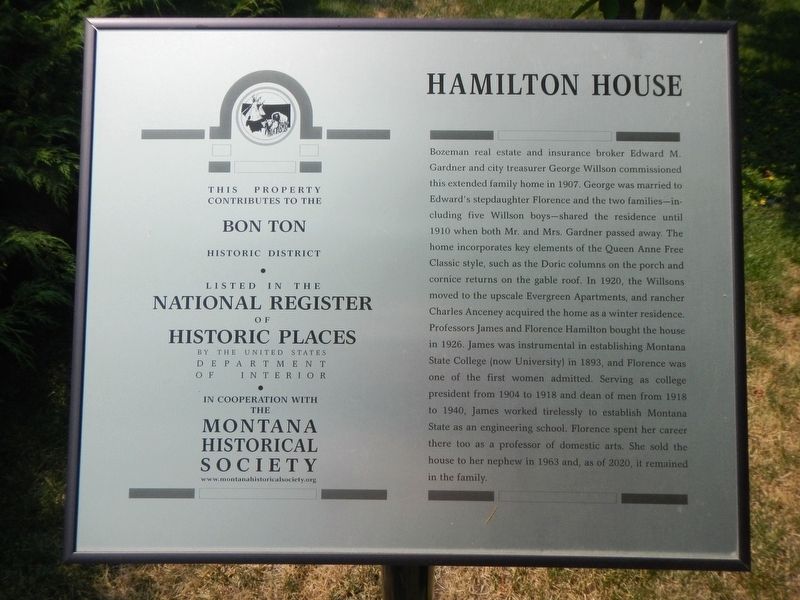 Hamilton House Marker image. Click for full size.
