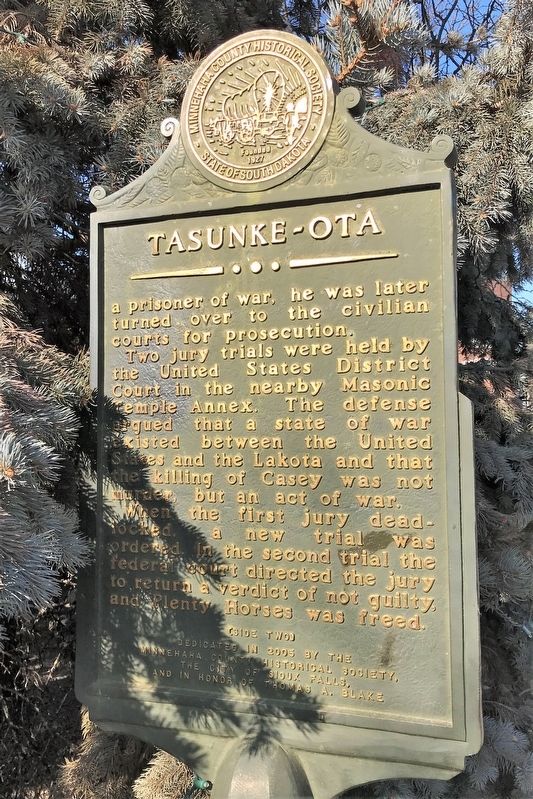 Tasunke-Ota Marker <i>(Side two)</i> image. Click for full size.