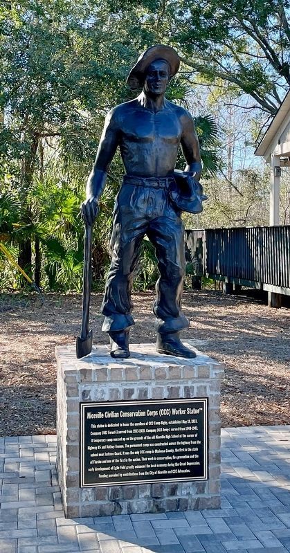 Niceville Civilian Conservation Corps (CCC) Worker Statue image. Click for full size.