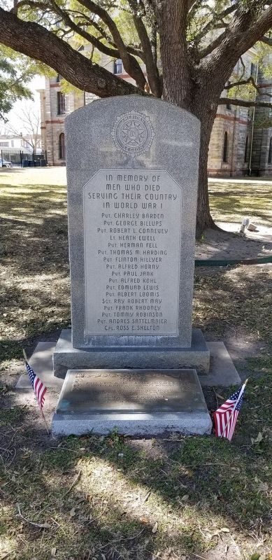 The First Lieut. James H. Ewell Jr. Memorial is located on the ground next to the county memorial image. Click for full size.