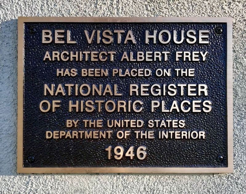 Bel Vista House Marker image. Click for full size.