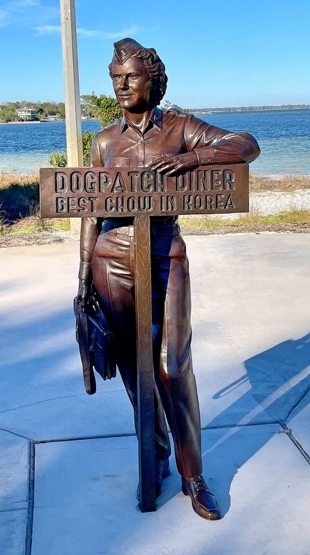 Jonita Ruth Bonham statue sculpted by Jon Hair. image. Click for full size.
