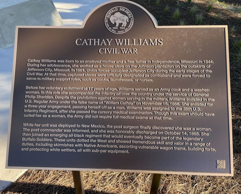 Cathay Williams Marker image. Click for full size.