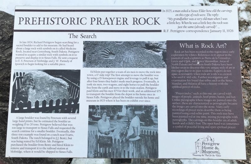 Prehistoric Prayer Rock Marker image. Click for full size.