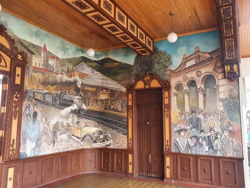 Mural on the Palacio Municipal of El Oro image. Click for full size.