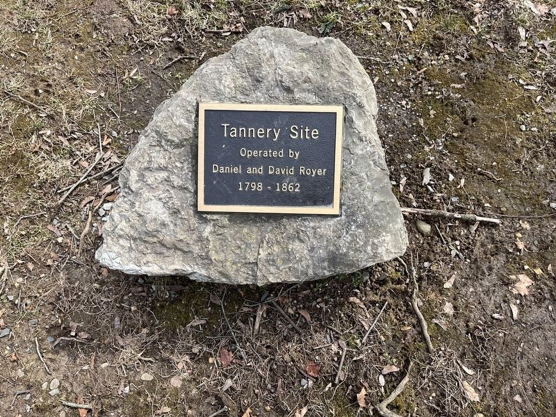 Tannery Site Marker. Click for full size. Tannery Site Marker image. Click for full size.