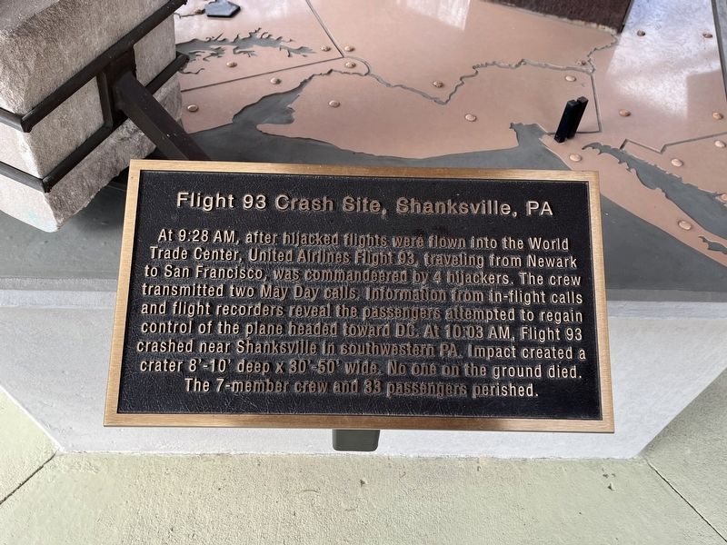 Flight 93 Crash Site, Shanksville, PA Marker image. Click for full size.