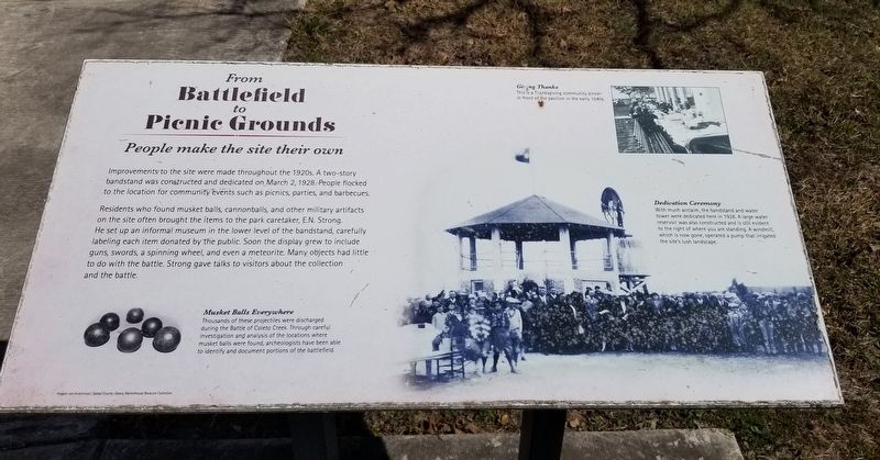 From Battlefield to Picnic Grounds Marker image. Click for full size.