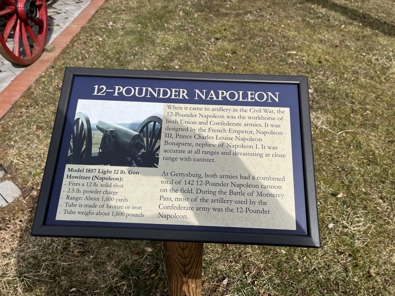 12-Pounder Napoleon Marker. Click for full size. 12-Pounder Napoleon Marker image. Click for full size.