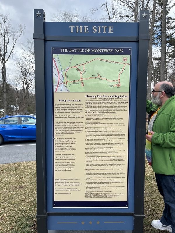 The Battle of Monterey Pass Marker image. Click for full size.