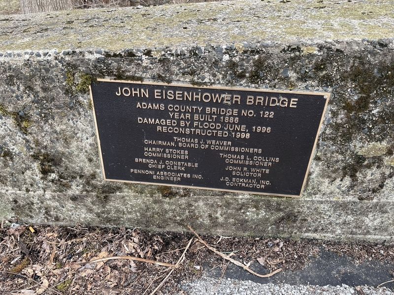 John Eisenhower Bridge Marker image. Click for full size.
