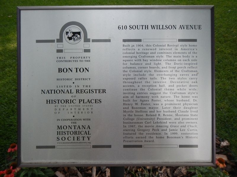 610 South Willson Avenue Marker image. Click for full size.