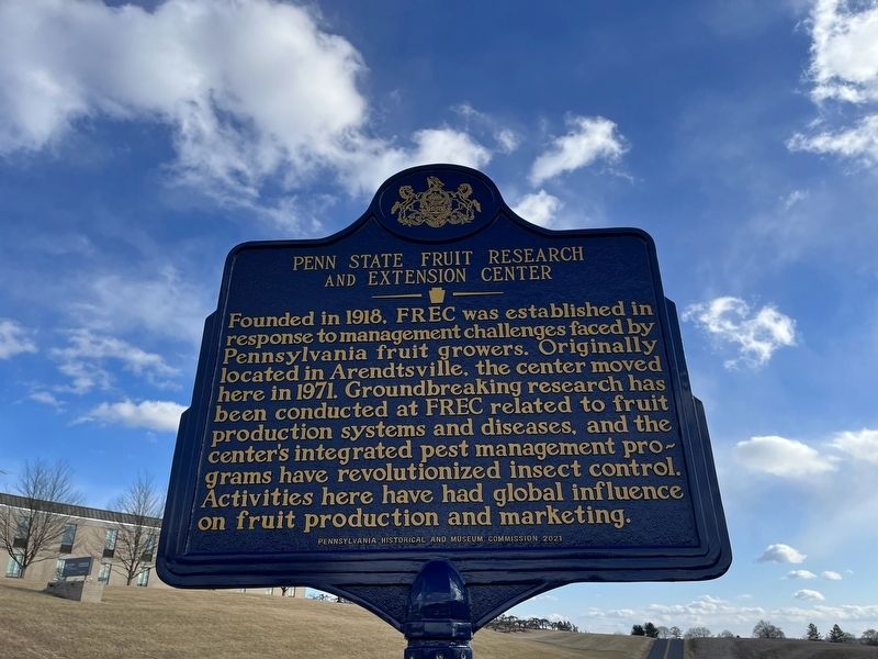 Penn State Fruit Research and Extension Center Marker image. Click for full size.