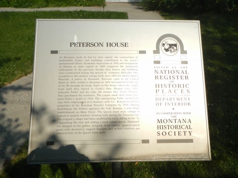 Peterson House Marker image. Click for full size.