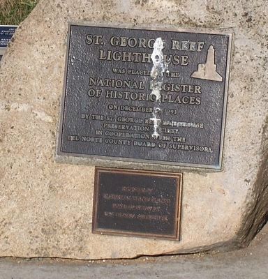 St. George Reef Lighthouse Marker. Click for full size. St. George Reef Lighthouse Marker image. Click for full size.