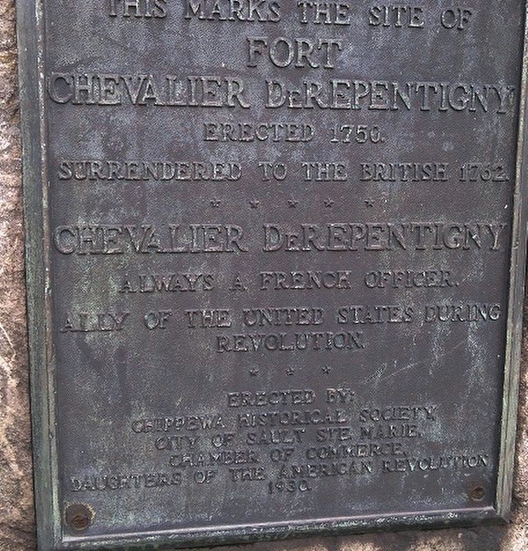 Fort Chevalier DeRepentigny Marker image. Click for full size.