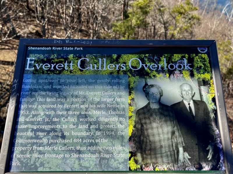 Everett Cullers Overlook Marker image. Click for full size.