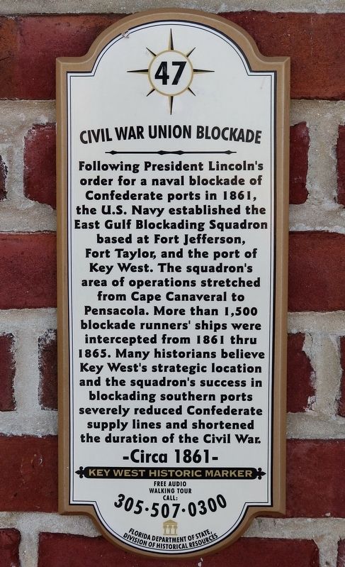Civil War Union Blockade Marker image. Click for full size.