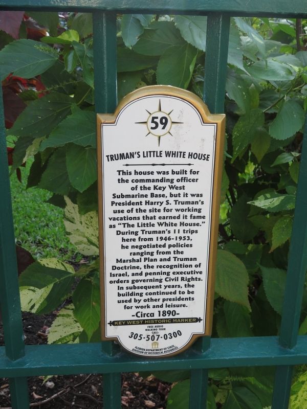 Truman's Little White House Marker image. Click for full size.