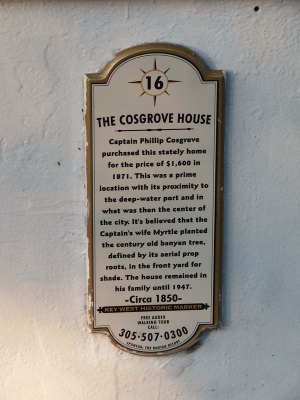 The Cosgrove House Marker image. Click for full size.