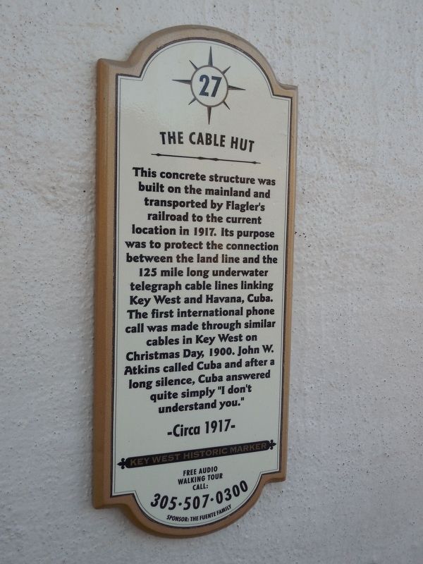 The Cable Hut Marker image. Click for full size.