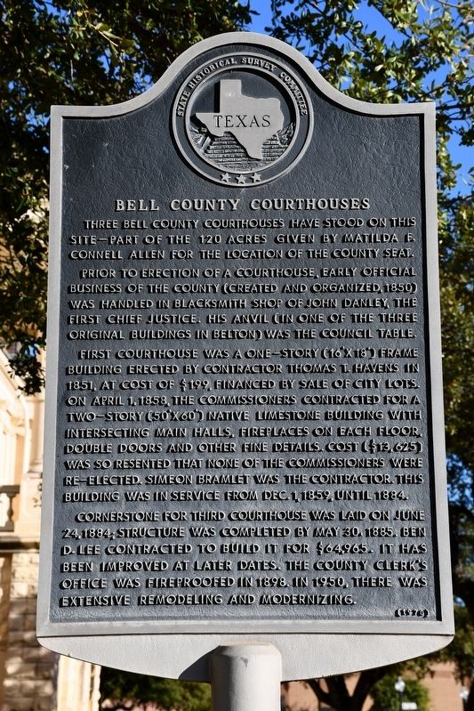 Bell County Courthouses Marker image. Click for full size.