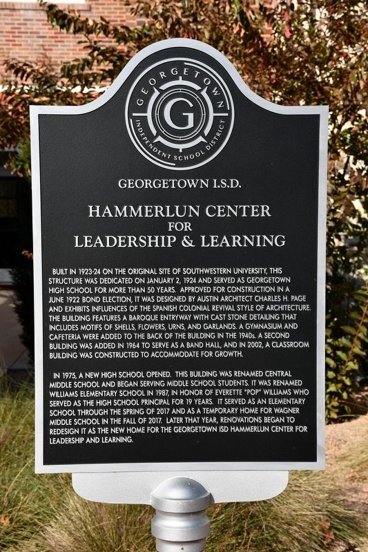 Hammerlun Center for Leadership & Learning Marker image. Click for full size.