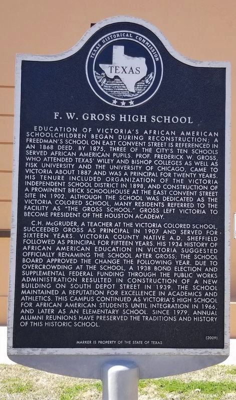 F.W. Gross High School Marker image. Click for full size.