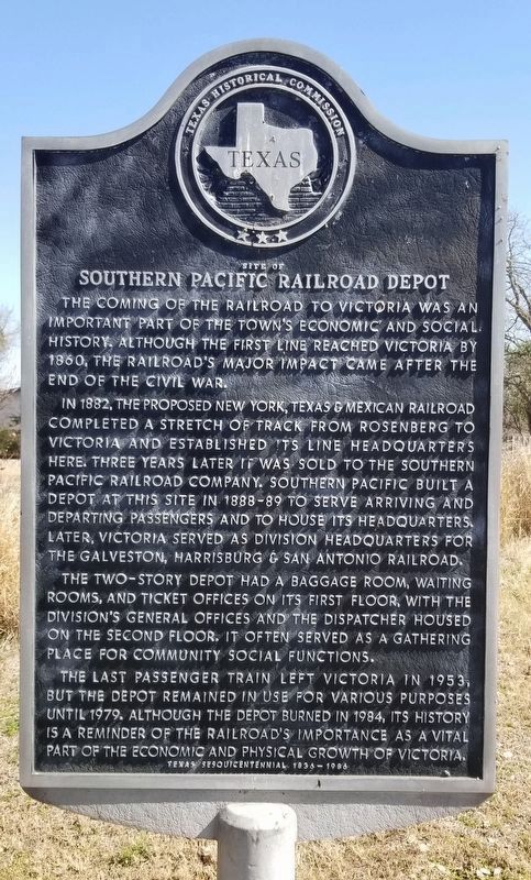 Southern Pacific Railroad Depot Marker image. Click for full size.