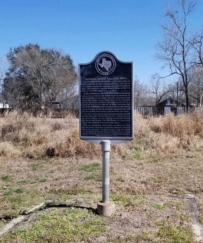 Southern Pacific Railroad Depot Marker image. Click for full size.