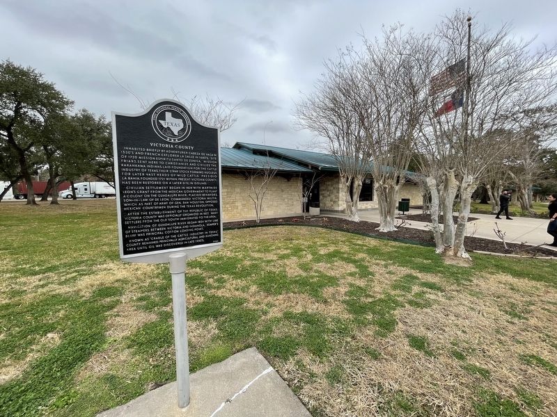 Victoria County Marker. Click for full size. Victoria County Marker image. Click for full size.