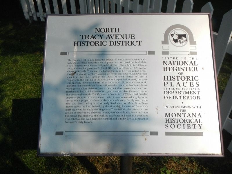 North Tracy Avenue Historic District Marker image. Click for full size.