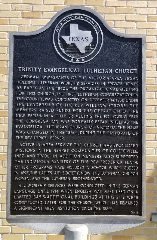 Trinity Evangelical Lutheran Church Marker image. Click for full size.