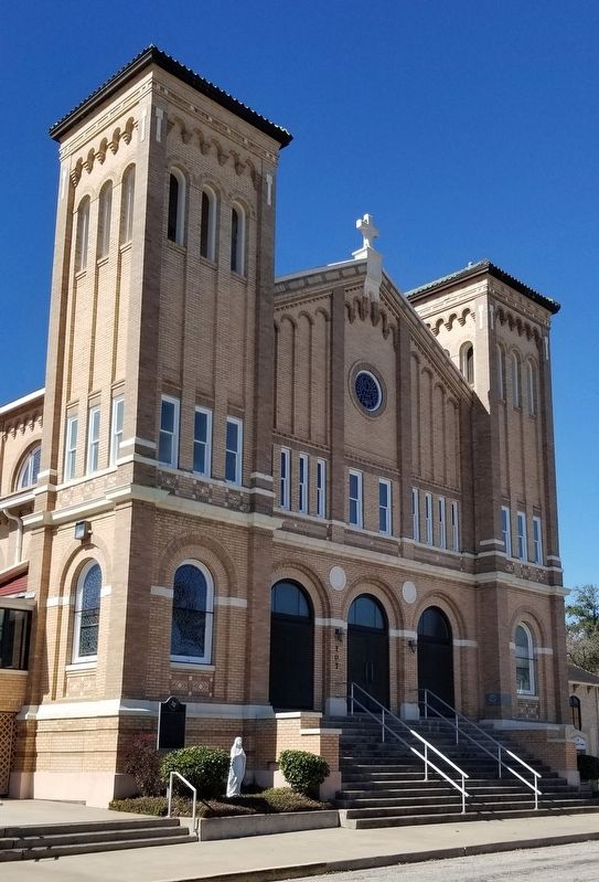The Our Lady of Lourdes Catholic Church and Marker. Click for full size. The Our Lady of Lourdes Catholic Church and Marker image. Click for full size.