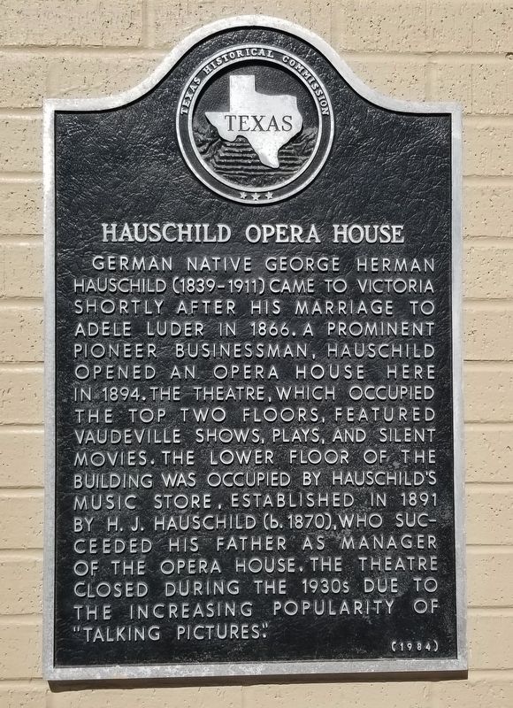 Hauschild Opera House Marker image. Click for full size.