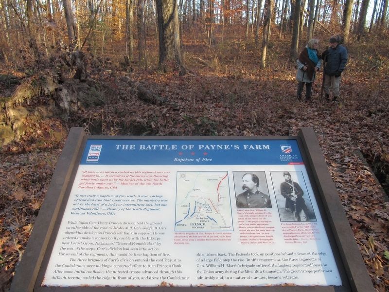 The Battle of Payne’s Farm Marker image. Click for full size.