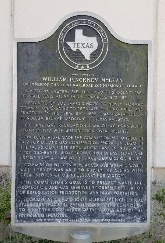 Home County of William Pinckney McLean Marker image. Click for full size.